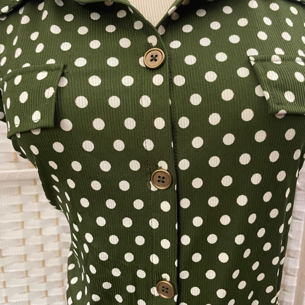 LuLaRoe Green Polka Dot Dress